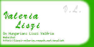 valeria liszi business card